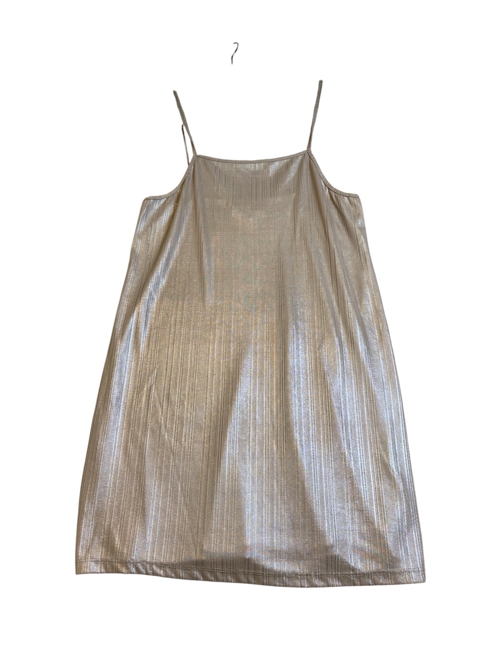 Kendall + Kylie Metallic Shimmery Silver Mini Slip Dress Size Medium PacSun EUC